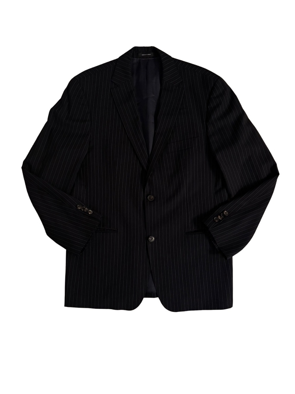 Hugo Boss “Pasini” Deep Navy Pinstripe Two-Button Blazer